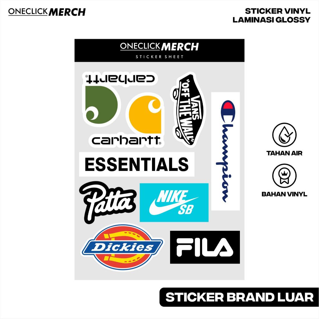 

Sticker Pack BRAND CASUAL BOLA FOOTBALL Bahan Vinyl Untuk Hp Laptop Helm Aesthetic