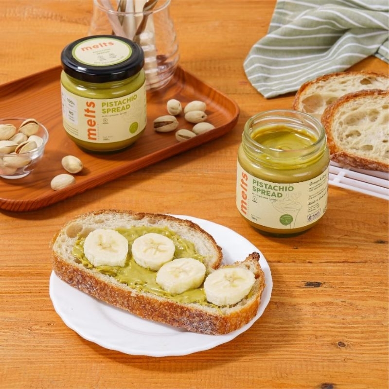 

RB MELTS Pistachio Spread (MOHON BACA DESKRIPSI PRODUK) Selai Kacang untuk Roti Bahan Topping Kue