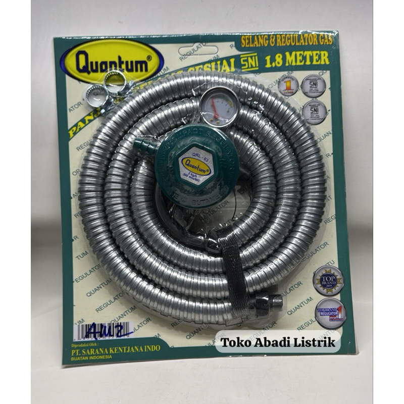 Quantum Selang Regulator Kompor Gas Quantum QRL-03 Selang+Regulator Meter Quantum