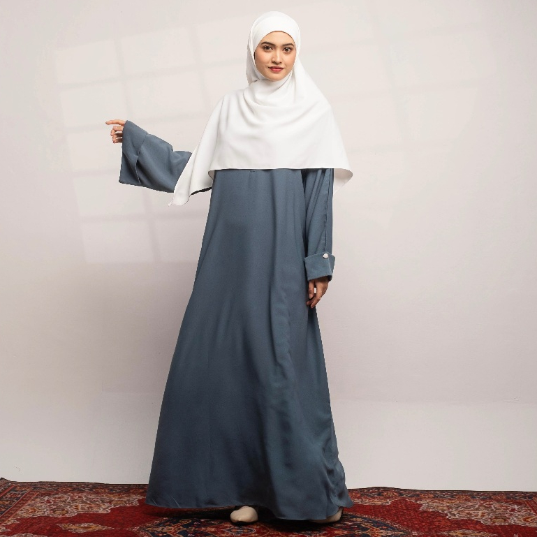 Zahwa Official - Mazaya Abaya LD 110 & 120 Bahan Cotton Silk anti UV Premium Adem, Flowly & Mewah