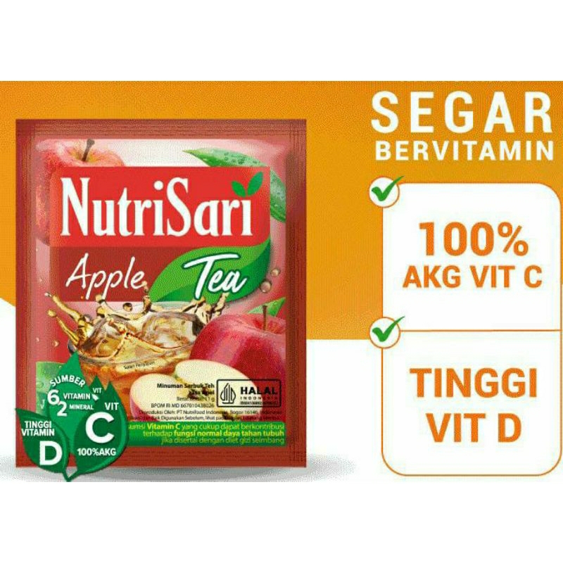 

[rasa baru] 1sachet nutrisari apple tea 11gram