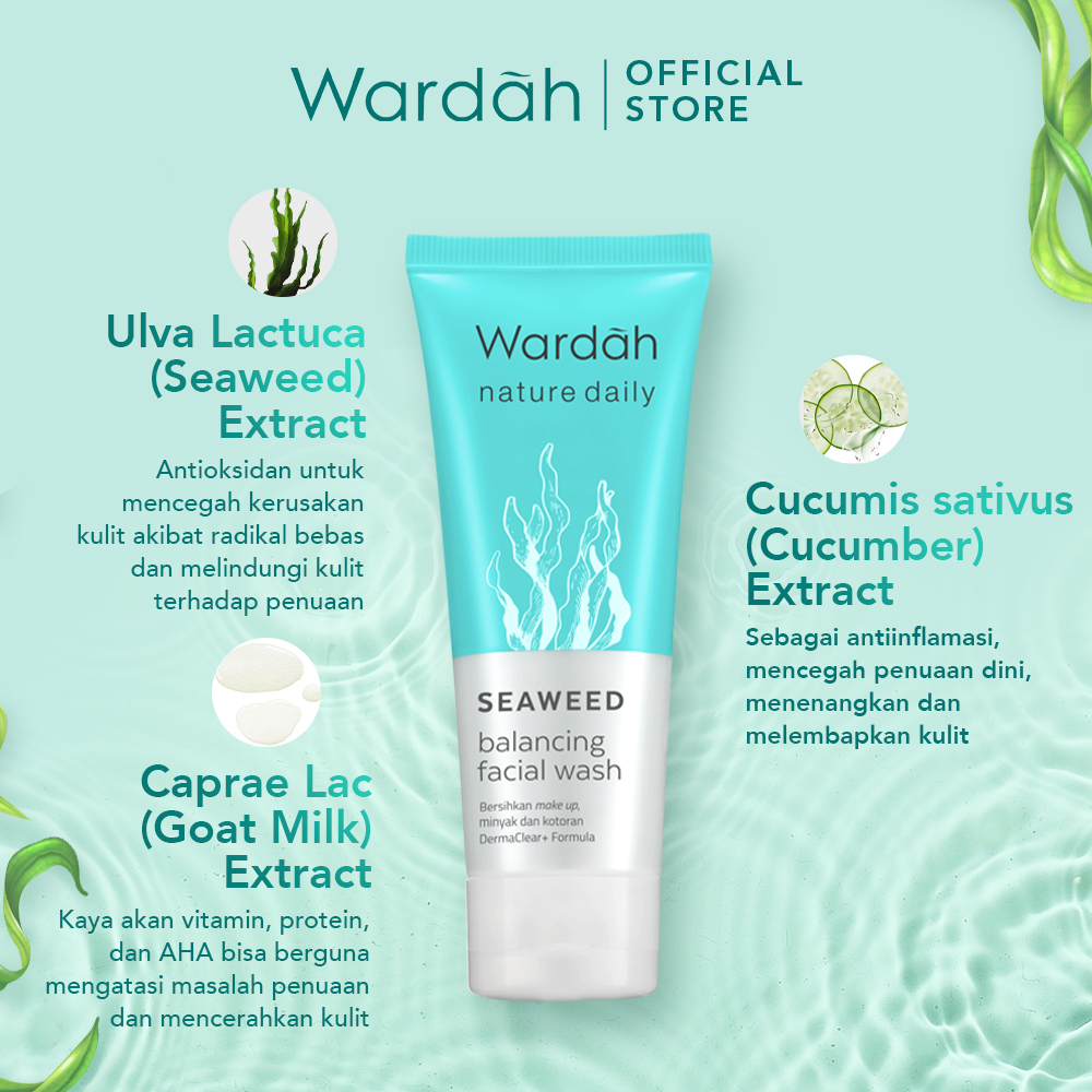 Wardah Seaweed Facial wash & Facial Scrub