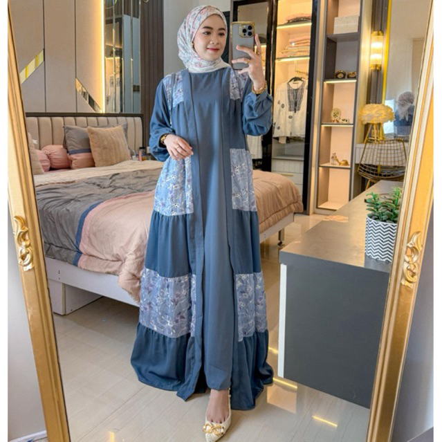 Gamis set syari bella aluna series by syafeera