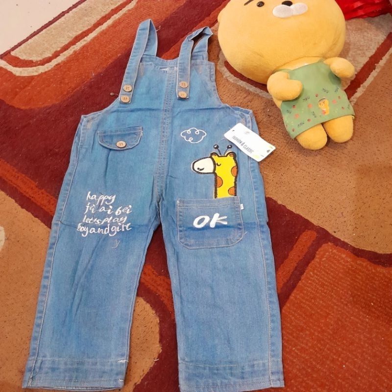 Celana Jeans anak jerapah model kodok/monyetan