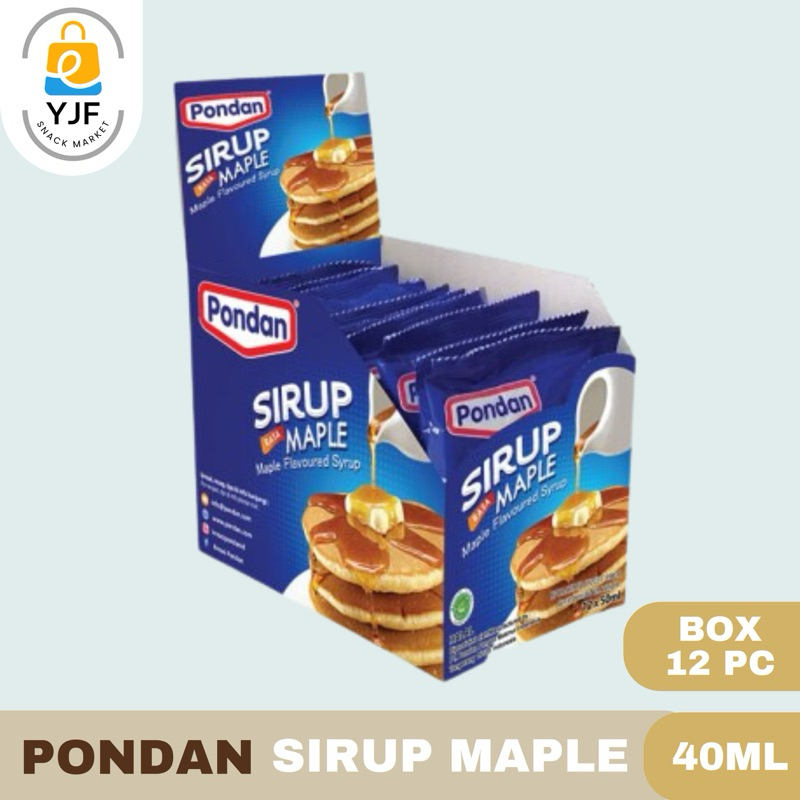 

Pondan Sirup Rasa Maple BOX 12 PCS / Syrup Maple Pancake Topping Ice Cream / Dessert - 40ml x 12 PCS