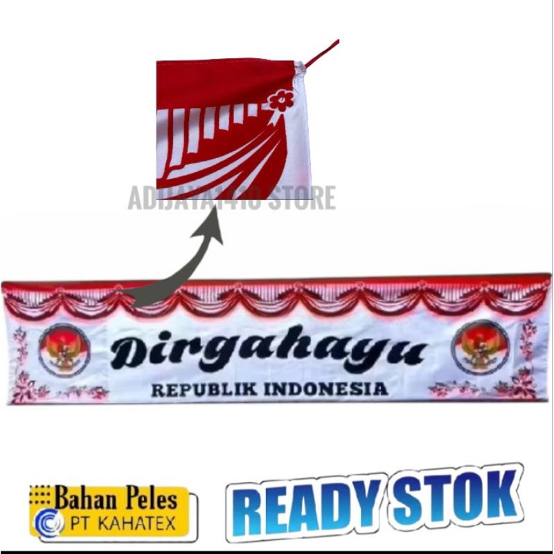 Bendera Dekorasi Gapura 17 Agustus – Lesplang Merah Putih Premium