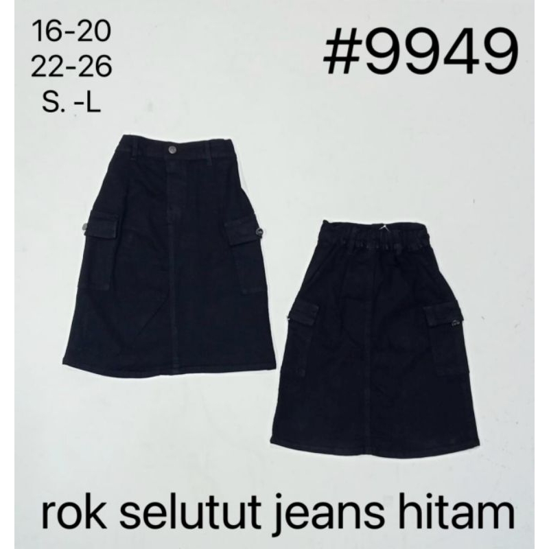 BAWAHAN ANAK ROK JEANS HITAM SELUTUT 9949 | BAWAHAN ANAK ROK SELUTUT | BAWAHAN ROK ANAK MODIS