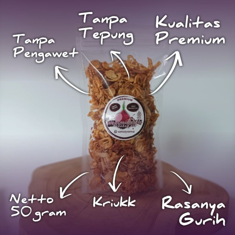 

Bawang Goreng / Bawang Goreng Brebes / Bawang goreng premium Brebes / Bawang goreng tanpa tepung