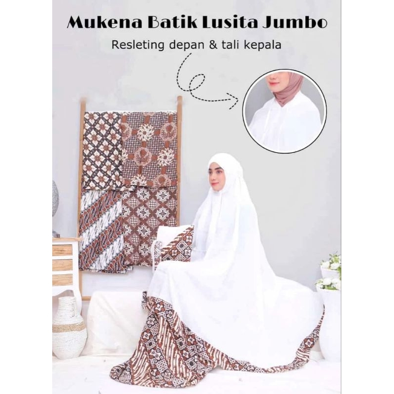 Mukena batik jumbo/mukena rayon jumbo
