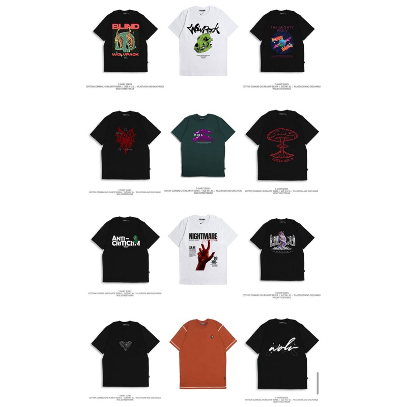 KAOS WOLV ORIGINAL TERLARIS GROSIR RESELLER DROPSHIP KAOS ORIGINAL TERMURAH