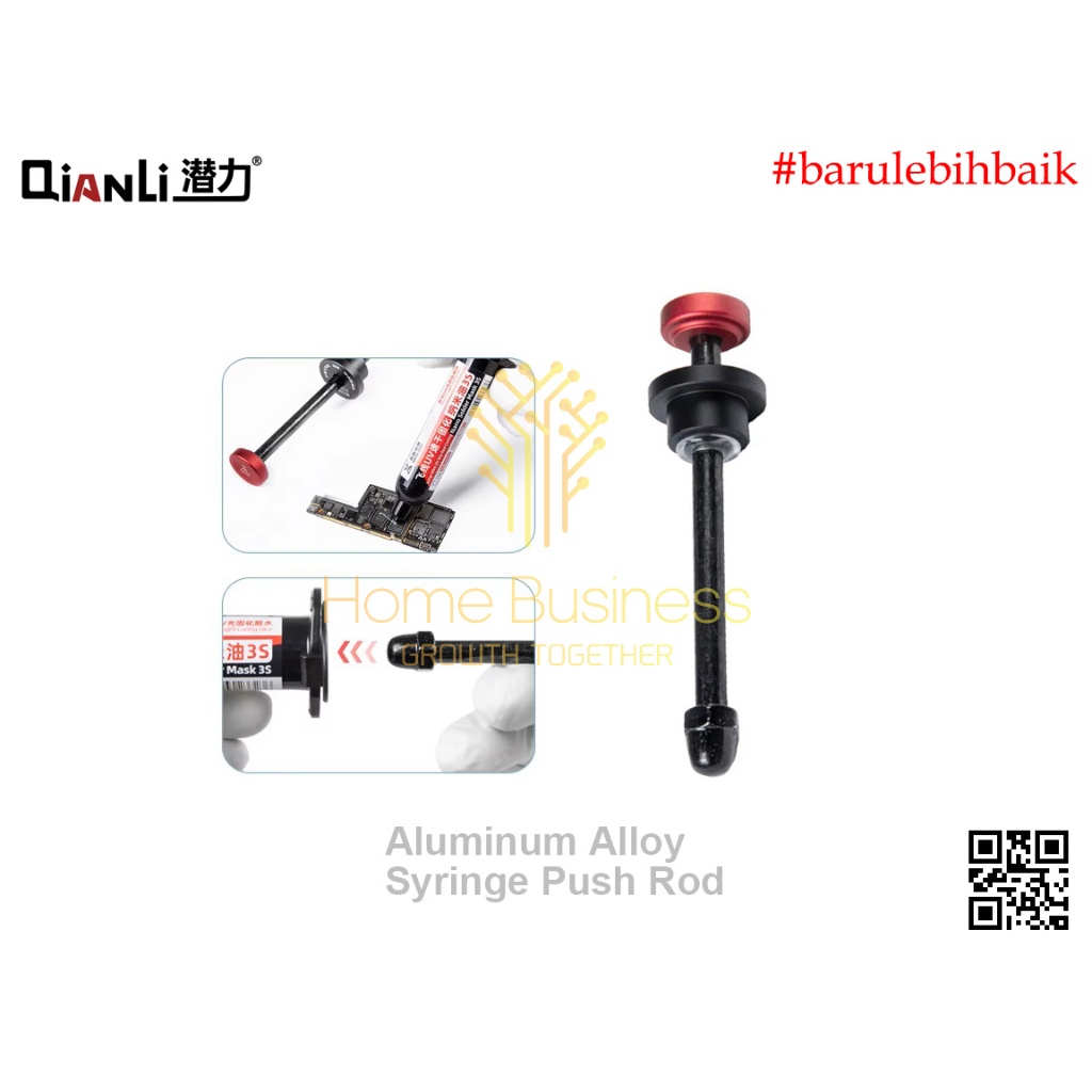 Mega-Idea Aluminium Alloy Syringe Pusher – Pendorong Suntikan Flux, Solder Mask, Thermal Paste