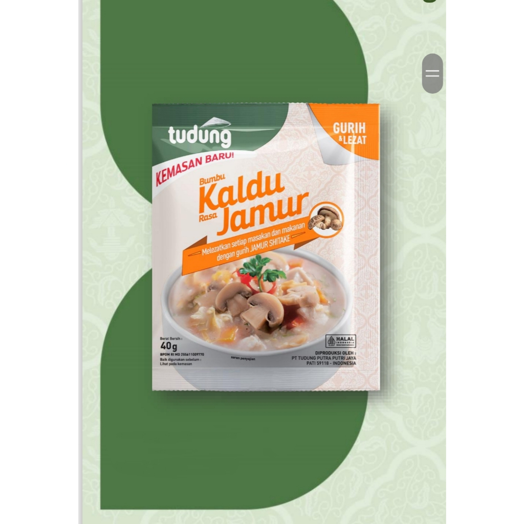 

Tudung Bumbu kaldu rasa jamur 40 gr