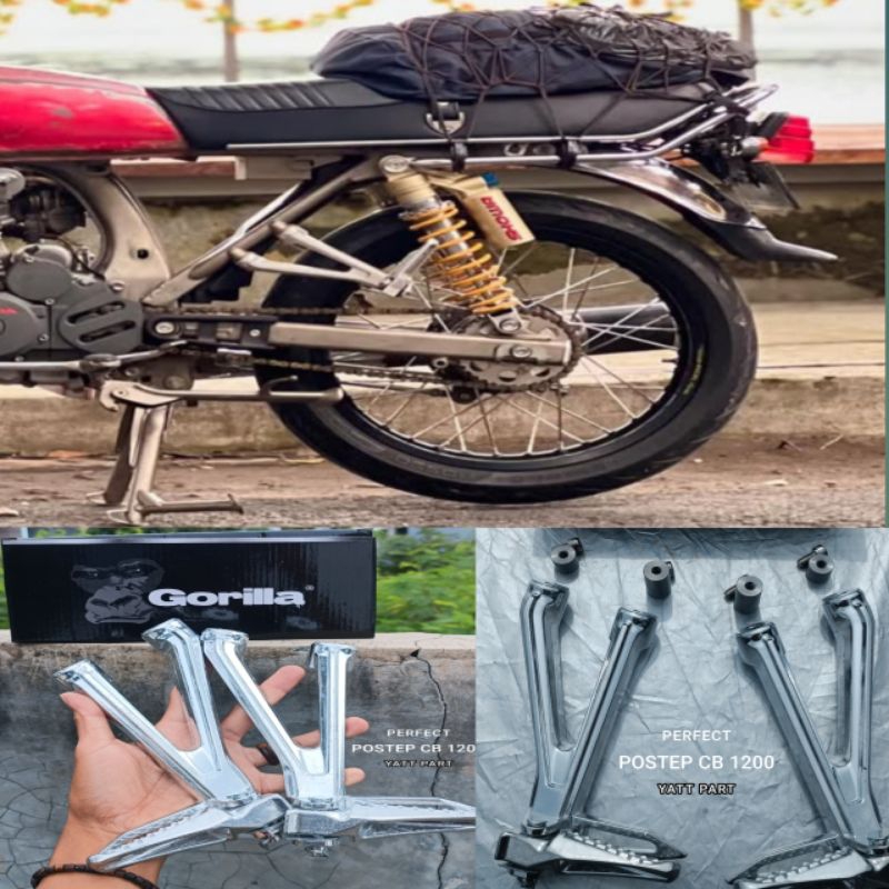fotstep cbr 1200 r gorilla baut bawah set pangkon dan baut stainles bastep postep post step foot ste