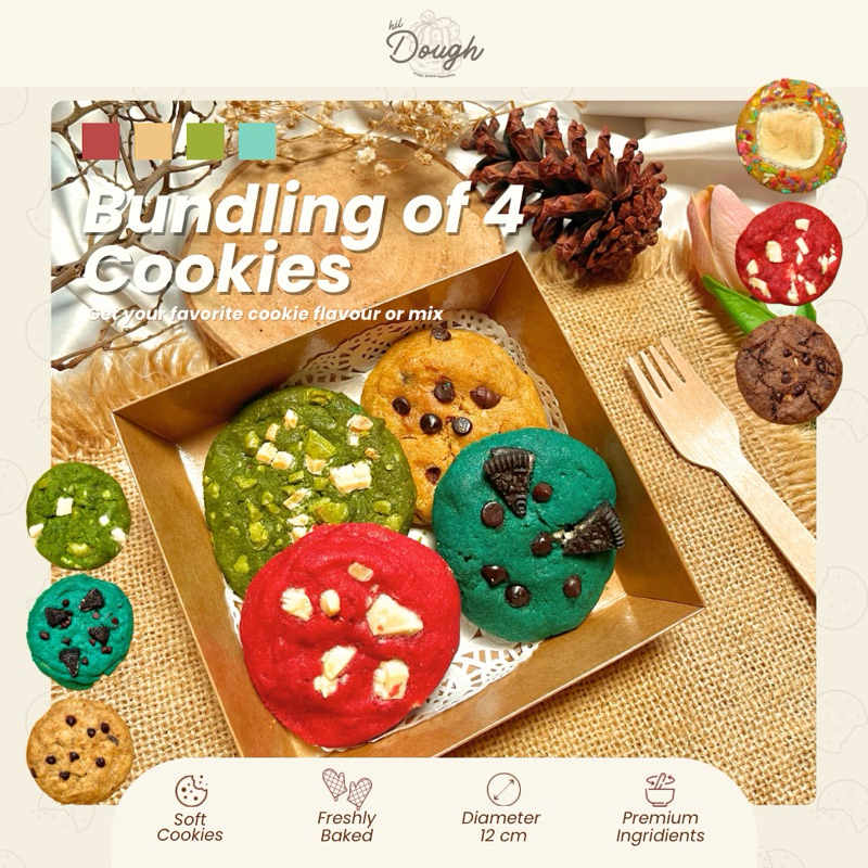 

[BUNDLING GET 4 COOKIES] Soft Baked Premium Cookies by Hildoughbakes