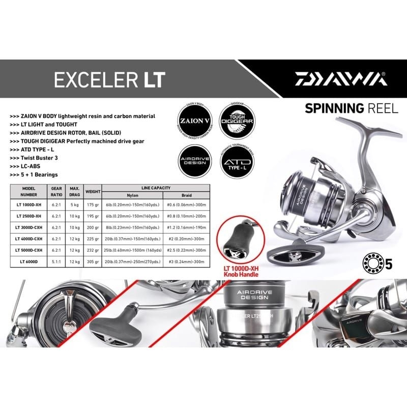 reel daiwa exceler lt 2023