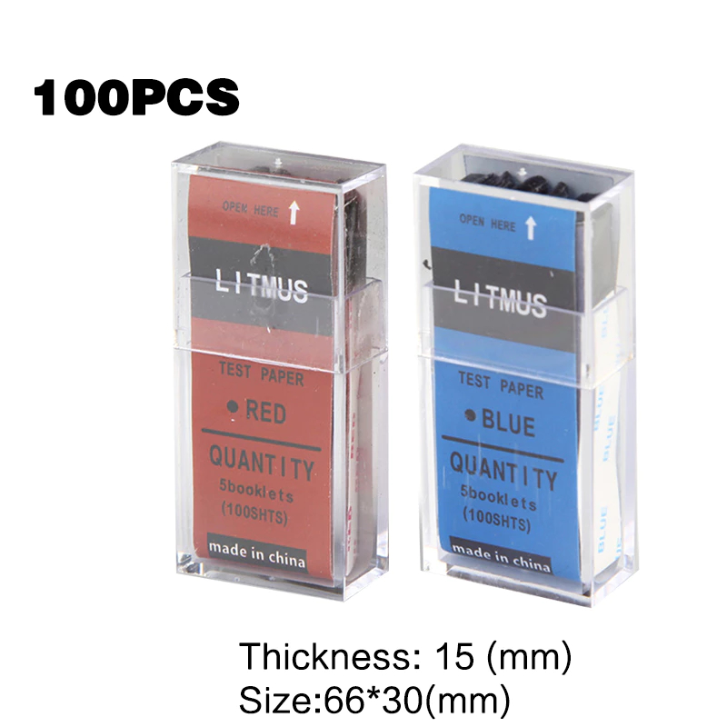 100 Lembar Kertas Litmus / Litmus Merah / Litmus Biru