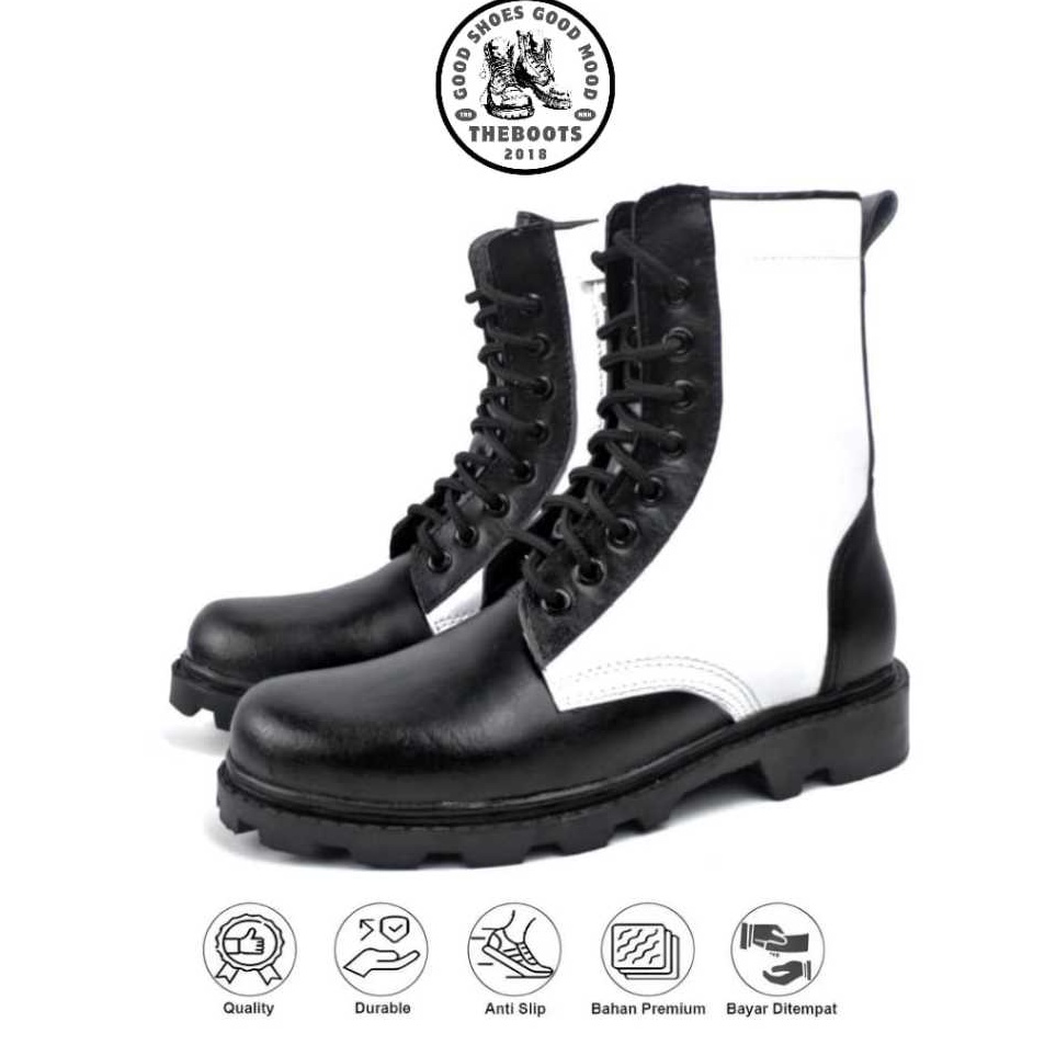 KODE N26T Sepatu Boots PDL Dinas PKD Provost Sepatu Pdl PM TNI POLRI Satpam Security Kulit Sapi