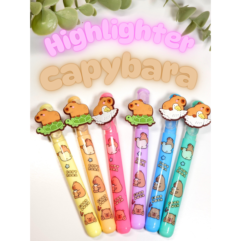 

STABILLO HIGHLIGHTER CAPYBARA LUCU WARNA PASTEL
