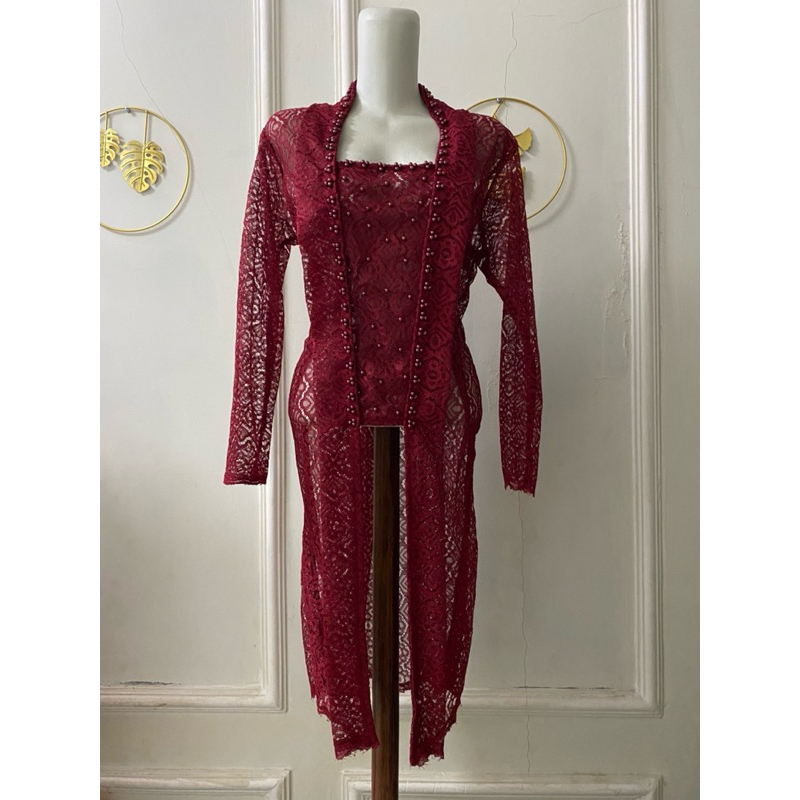 kebaya kutubaru tunik/kutubaru modern/kebaya kutubaru mutiara