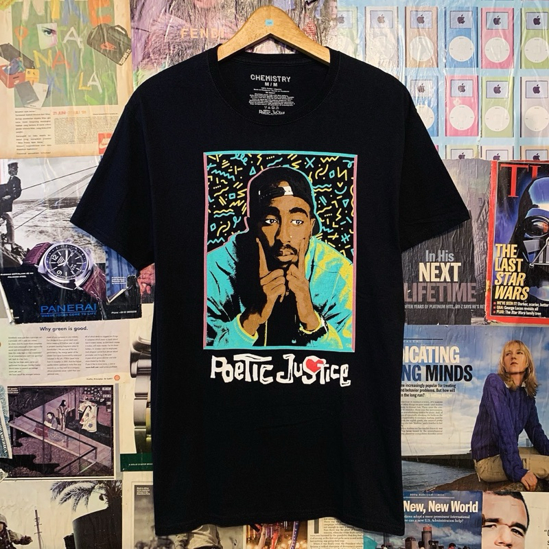 Kaos Tshirt Rapper Hip Hop Import TUPAC ‘Poetic Justice’ Original