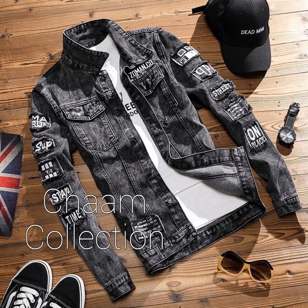 KODE U7B Best Seller Jaket Jeans Denim Z1 EmblemJaket Jeans Hitam Pria dan WanitaJaket Denim Size M 