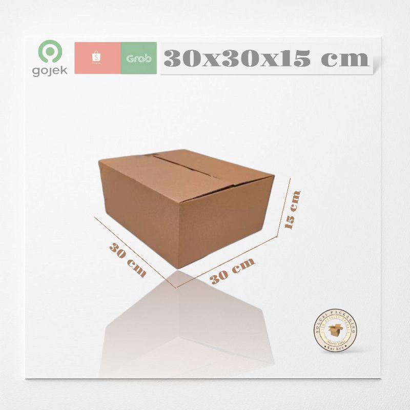 

kardus ukuran 30x30x15 cm box singel wall polos ST