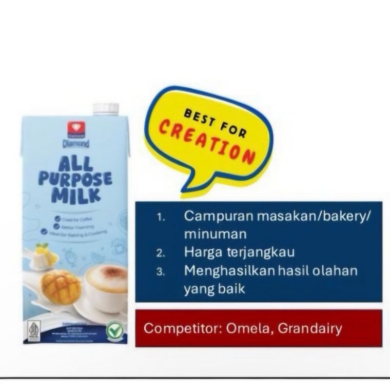 

diamond uht all purpose milk 1 liter