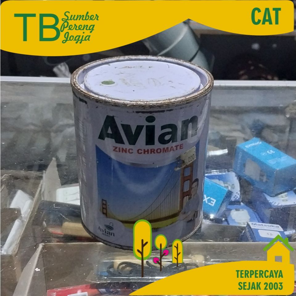 Obral Stok Lama Cat Dasar Meni Avian Zinc Chromate Primer Warna Hijau Doff 1 KG