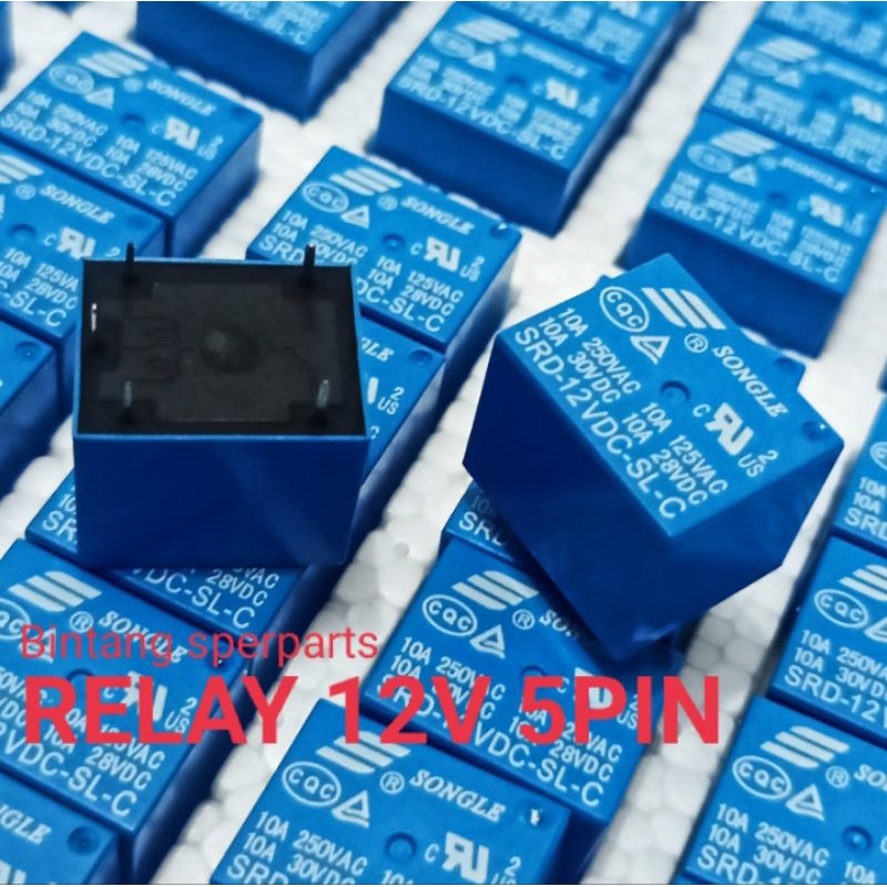 RELAY 12VOLT 5PIN (SONGLE) RELAY 12V 5 PIN RELAY 12 VOLT 5 KAKI RELAY 12VOLT 5 KAKI RELAY 12V 5 KAKI