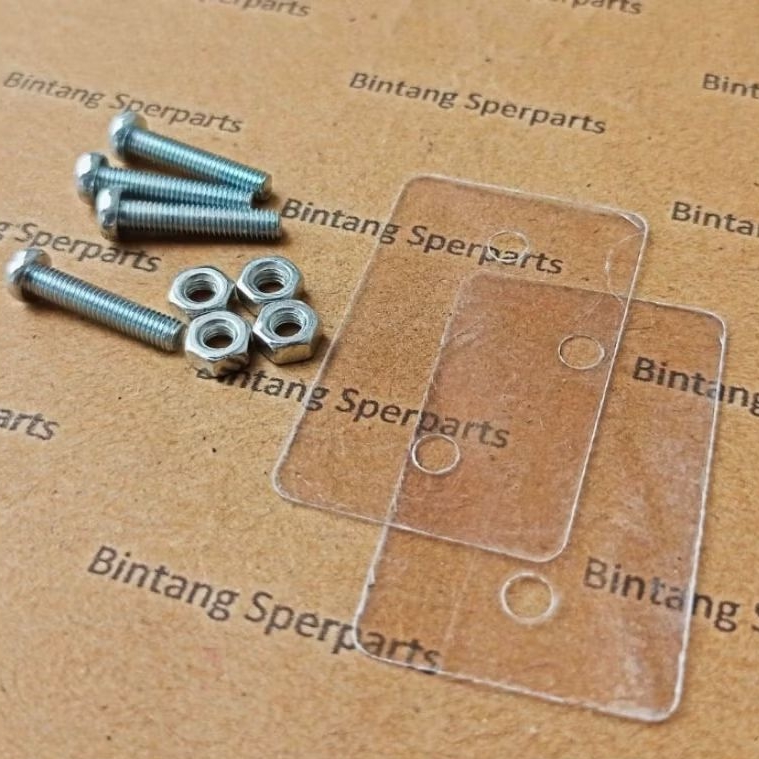 (2 BUAH) MIKA ISOLATOR SANKEN A1216 (BAUT + MUR) MIKA C2299 MICA A1216 MIKA SANKEN