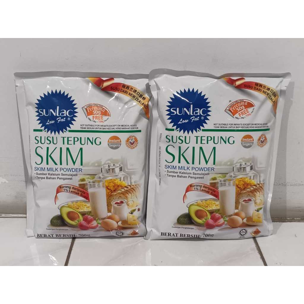 

SUNLAC Low Fat Susu Bubuk Skim Malaysia 750gram Susu Tepung Skim Low Fat