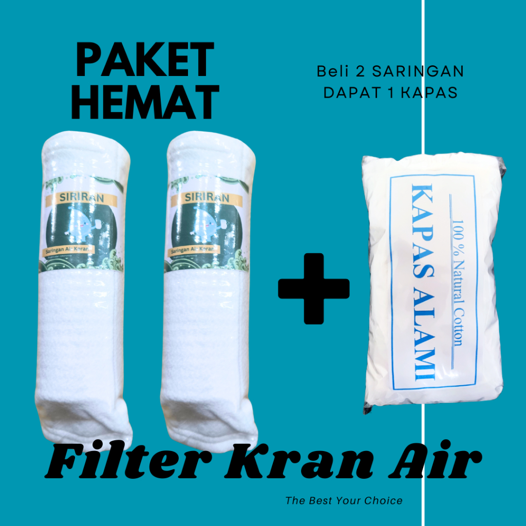 PAKET HEMAT Filter Kran Air 2 Filter Bonus 1 Kapas