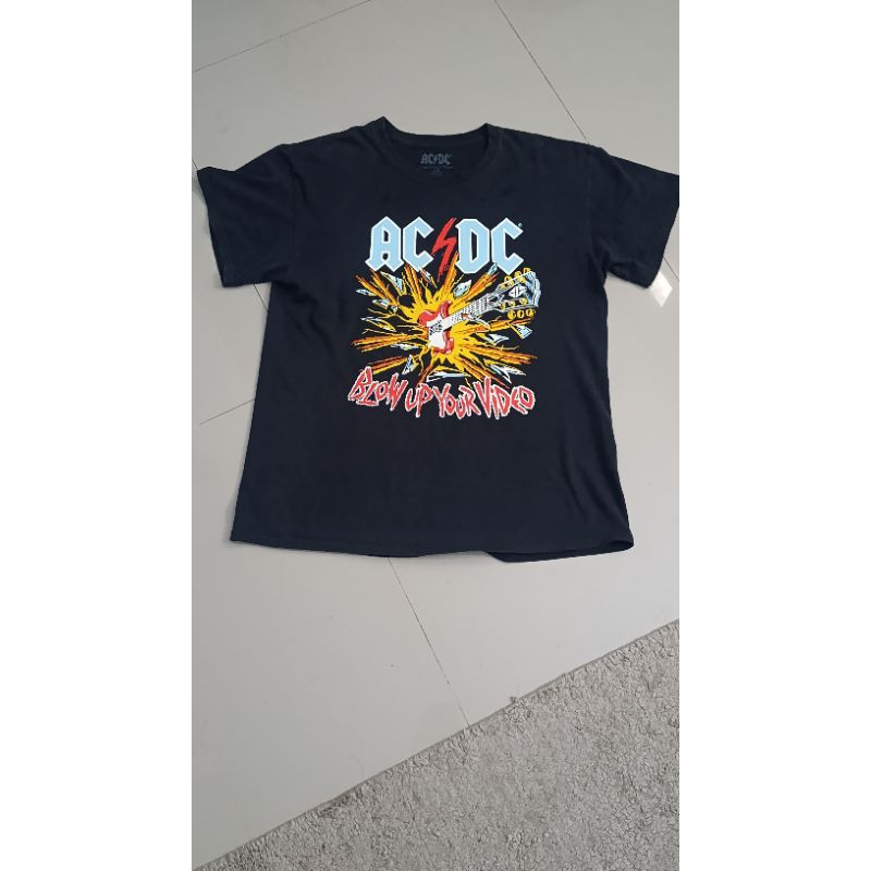 T Shirt ACDC "BLOW UP YOUR VIDEO" Adults Med Short Sleeve (s159)