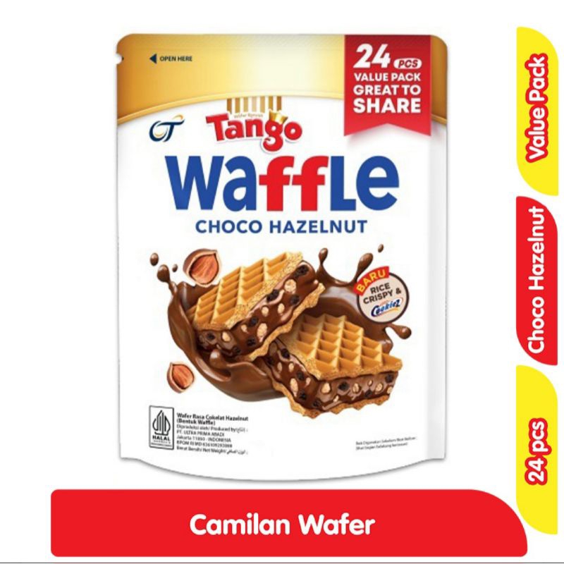 

Tango Waffle Wafer Cokelat Hazelnut 24 x 10 g