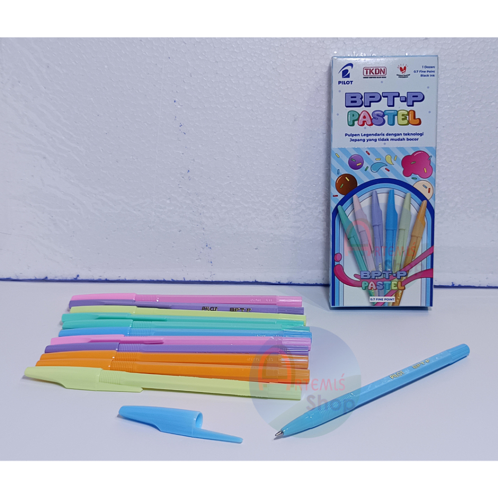 

Pulpen PILOT BPT-P / BPTP Pastel 0.7 mm Tinta Hitam Isi 12 pcs