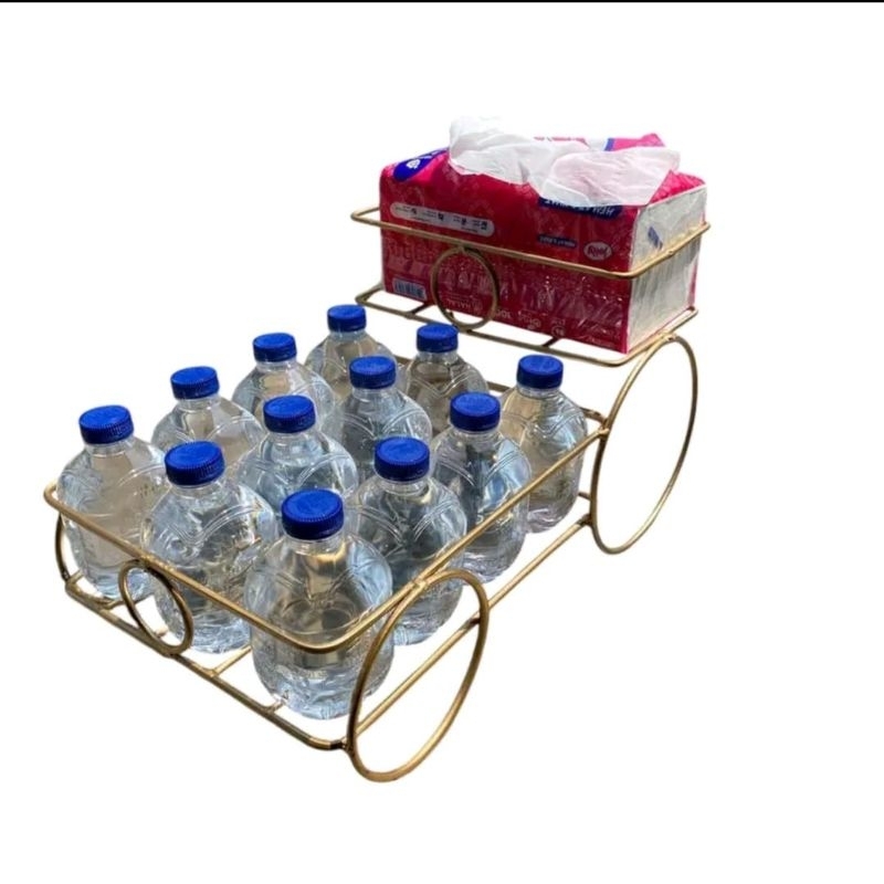 Rak minuman lebaran terbaru/rak minuman minimalis /rak Aqua gelas