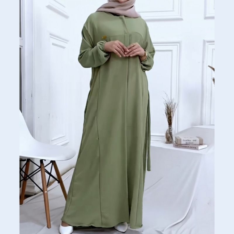 LIANA DRESS CRINKLE AIRFLOW | KOREAN GAMIS CRINKLE