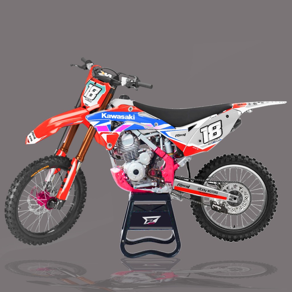 Decals Stickers Kawasaki KLX 150 Custom Design