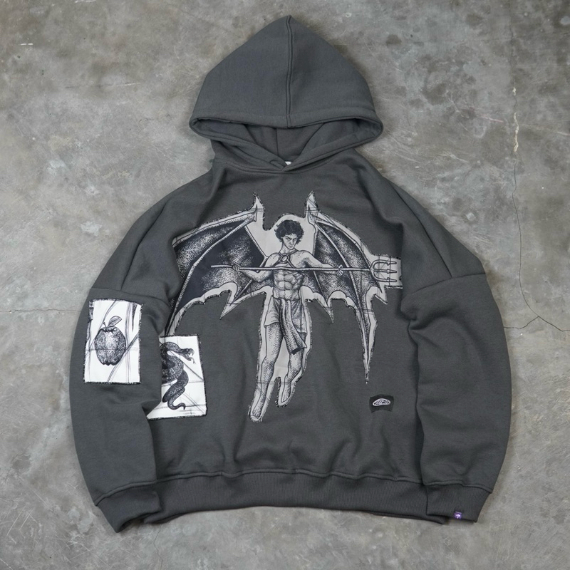 Oversized Boxy Cut Hoodie | FIEND | Poseidon Reprisal