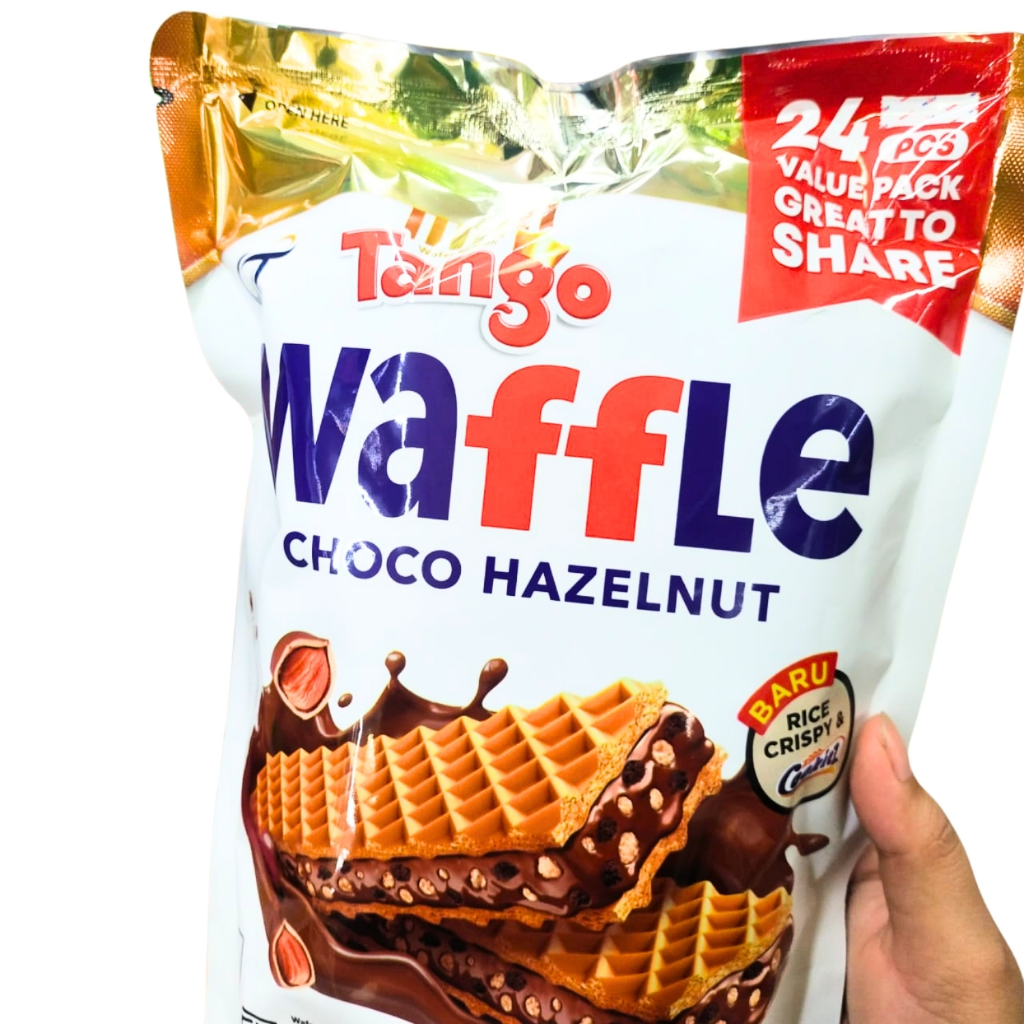 

Tango Waffle Share Pack isi 24pcs @10gr Choco Hazelnut Wafer Cemilan