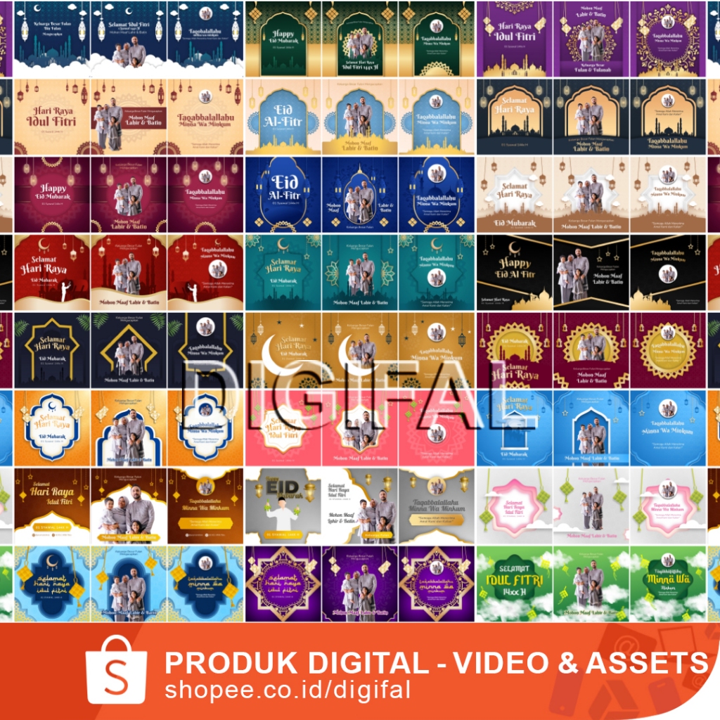 Template Video Ucapan Lebaran Hari Raya Idul Fitri Ramadhan  - TERMURAH & TERKINI