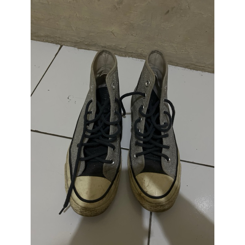 [PRELOVED] converse 70s grey gliter