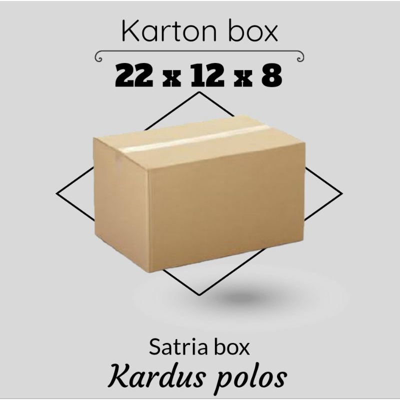 

Kardus Polos Karton Box 22 x 12 x 8