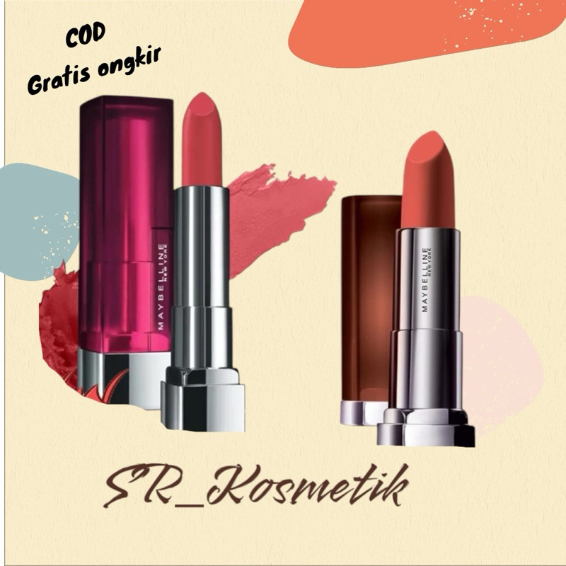 BISA BAYAR DITEMPAT LIPSTIK BATANG MAYBELLINE MATTE WARNA CANTIK & TAHAN LAMA LIPSTICK