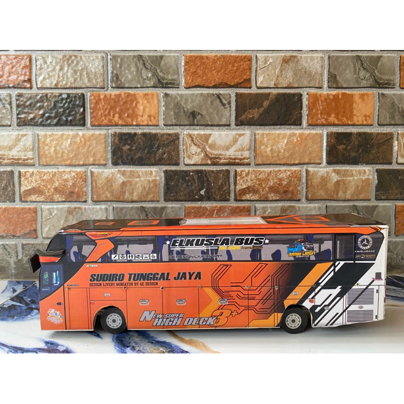 Mainan Miniatur Bus Telolet Basuri Full Lampu SUDIRO TUNGGAL JAYA