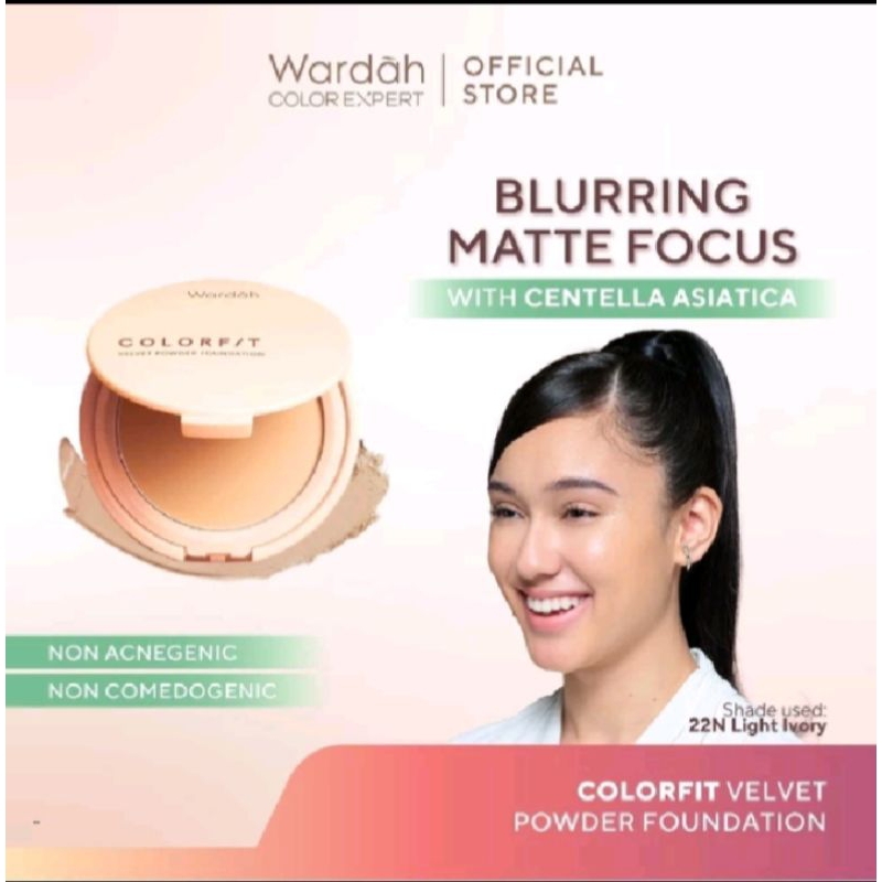 Wardah Colorfit Velvet Powder Foundation/ Bedak Padat Wardah Colorfit