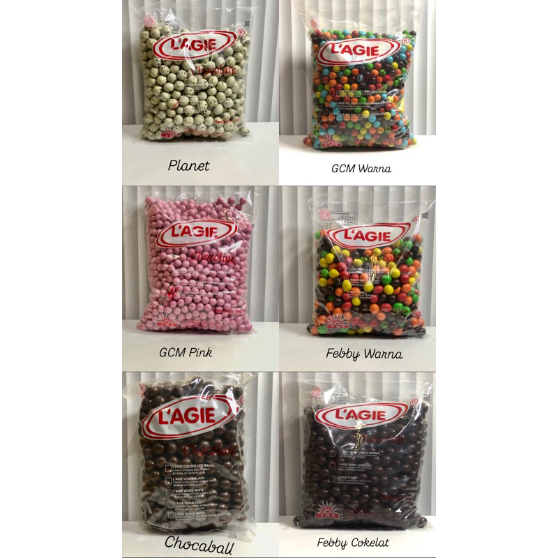 

Cokelat L’Agie 1kg Lagie Planet, Lagie Chocoball, Lagie Febby Warna, Lagie Febby Cokelat, Lagie GCM Cokelat, Lagie GCM Pink, Lagie Golden Coin