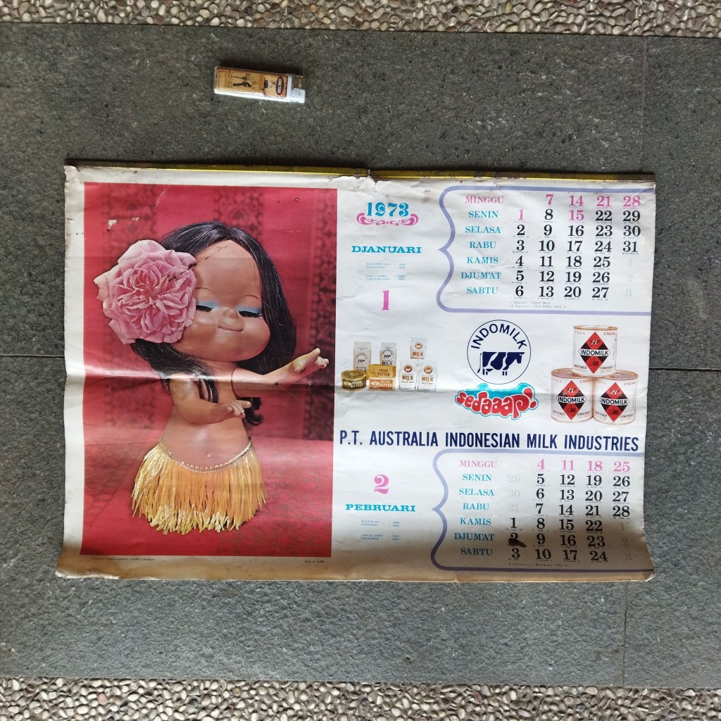 

Pajangan Vintage 1973 Kalender Indomilk