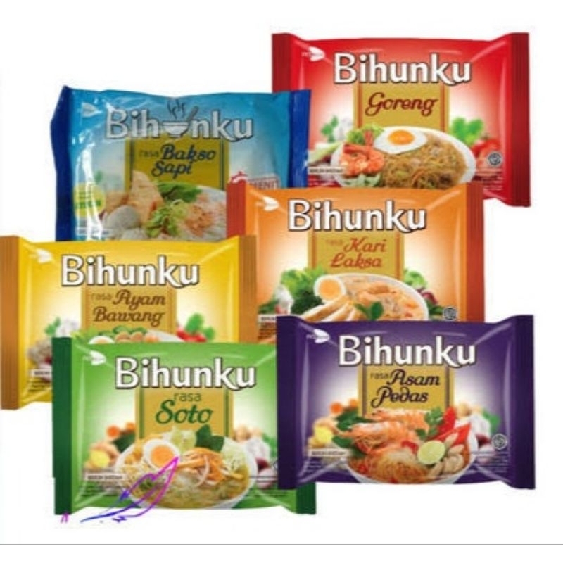

Bihunku goreng/soto/kari laksa/bakso/asam pedas/ayam bawang