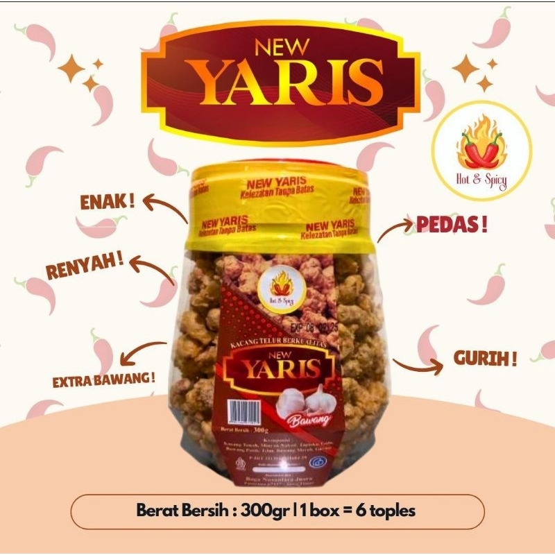 

New Yaris Kacang Telor Enak Original Bawang dan Pedas Cemilan Snack